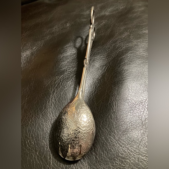 Vintage silver-plated serving tongs - Picture 2 of 6